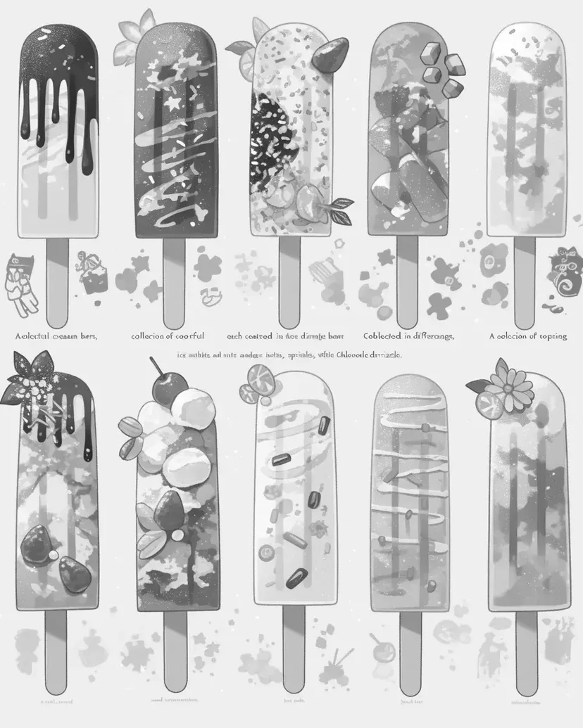 Dibujo de Colección Divertida de Paletas para colorear