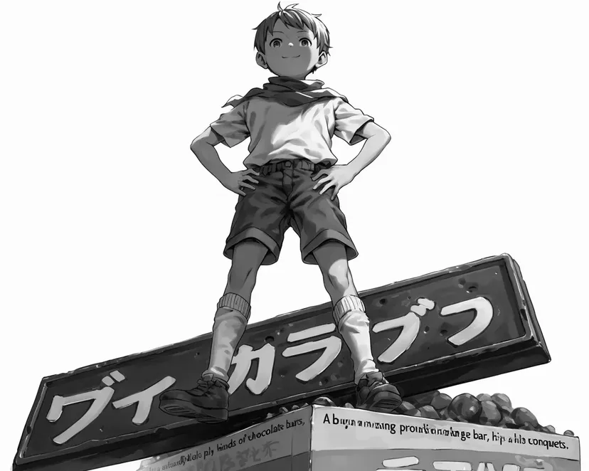 冒険少年の塗り絵