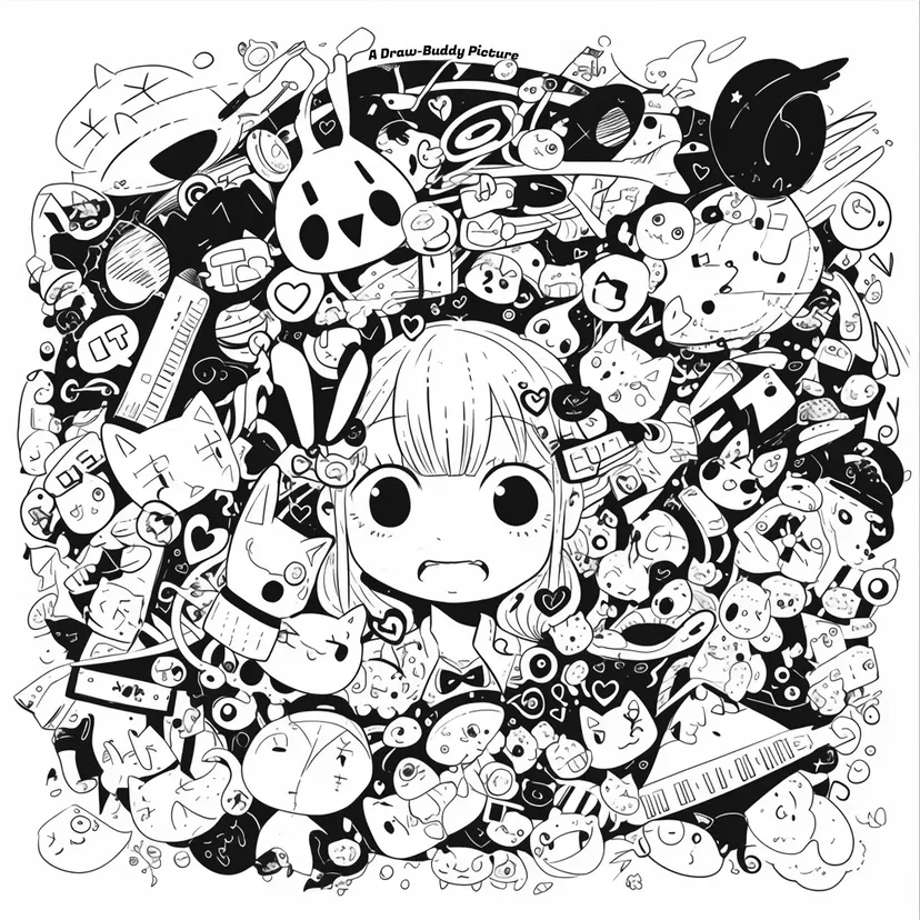 Desenho de Caos Fofo para colorir
