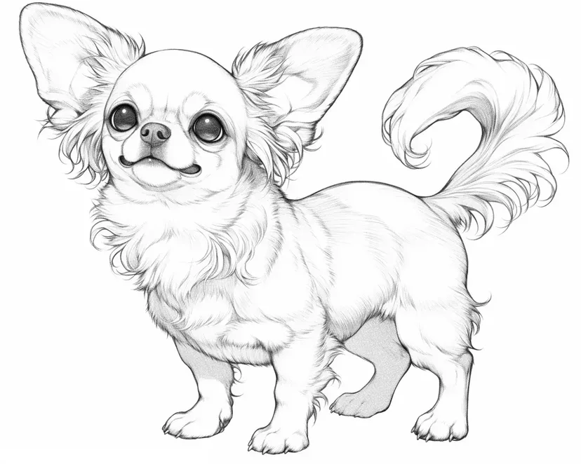 Dibujo de Chihuahua Adorable para colorear