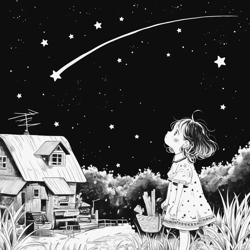 星に願いをの塗り絵