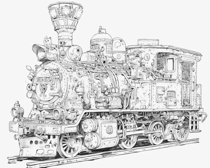 Dibujo de Tren de Aventura Alegre para colorear