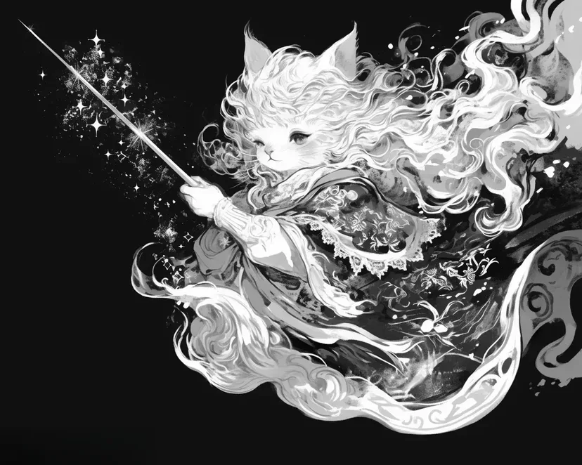 Coloriage Chat Magique