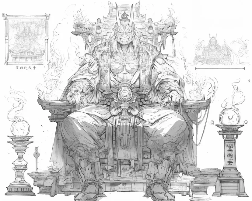 Desenho de O Soberano do Trono para colorir