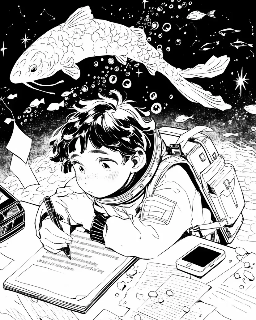 Dibujo de Explorador en el Espacio para colorear