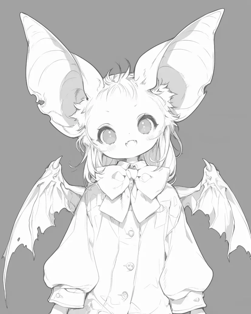 小吸血蝙蝠涂色页