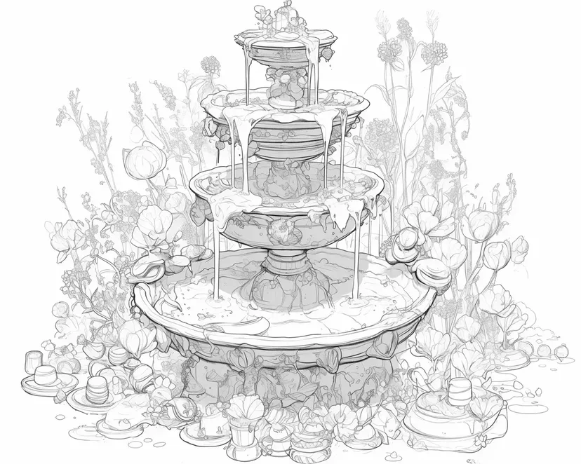 Dibujo de Fuente Mágica para colorear