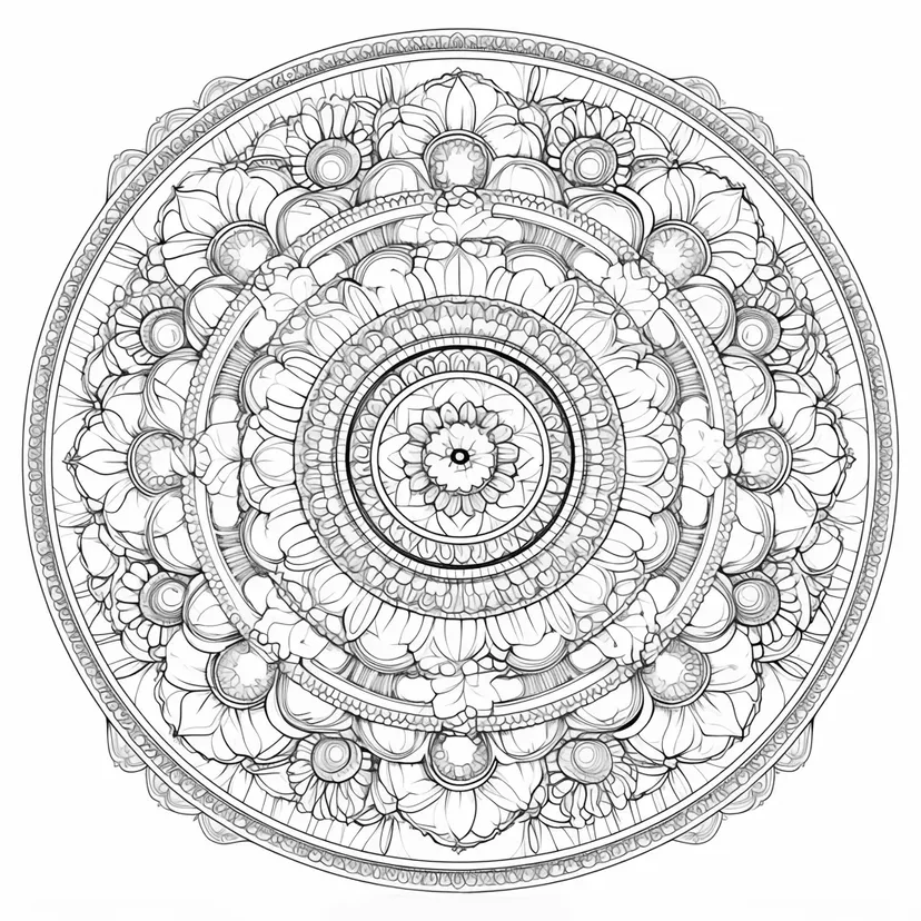 Beautiful Mandala Art coloring page