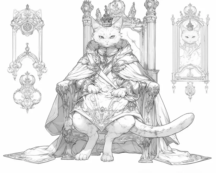 Coloriage Le Chat Royal