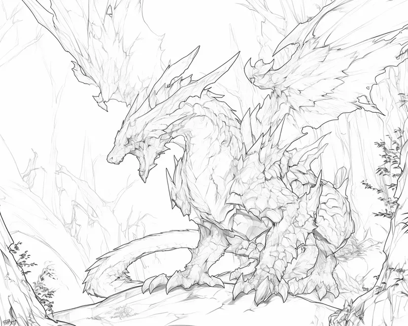 Coloriage Vallée du Dragon